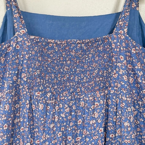 MADEWELL XL Tie Strap Tiered Midi Dress • Summer Vines Romantic Ditsy Floral - Picture 5 of 13